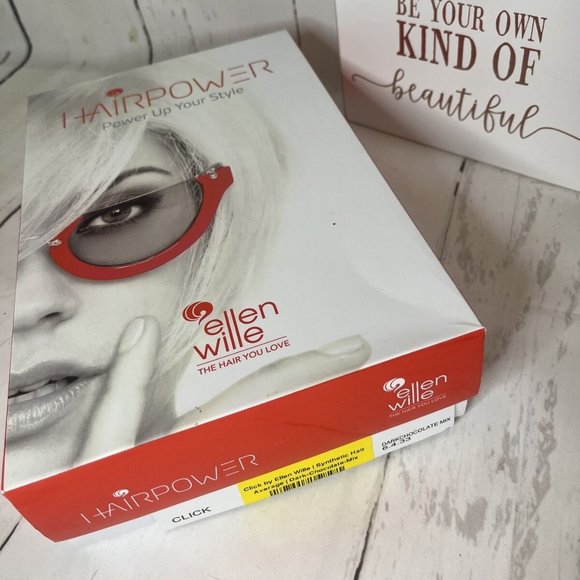 Open Box ellen wille Click | Short Synthetic Wig (Basic Cap) - Dark Chocolate M - Picture 4 of 8